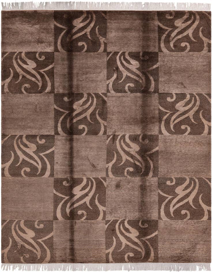 Detail image of 6' 8 x 10' Hand Knotted Darya Wool Rug