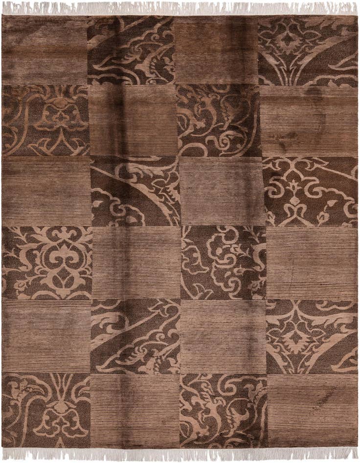 Detail image of 6' 9 x 10' Hand Knotted Darya Wool Rug