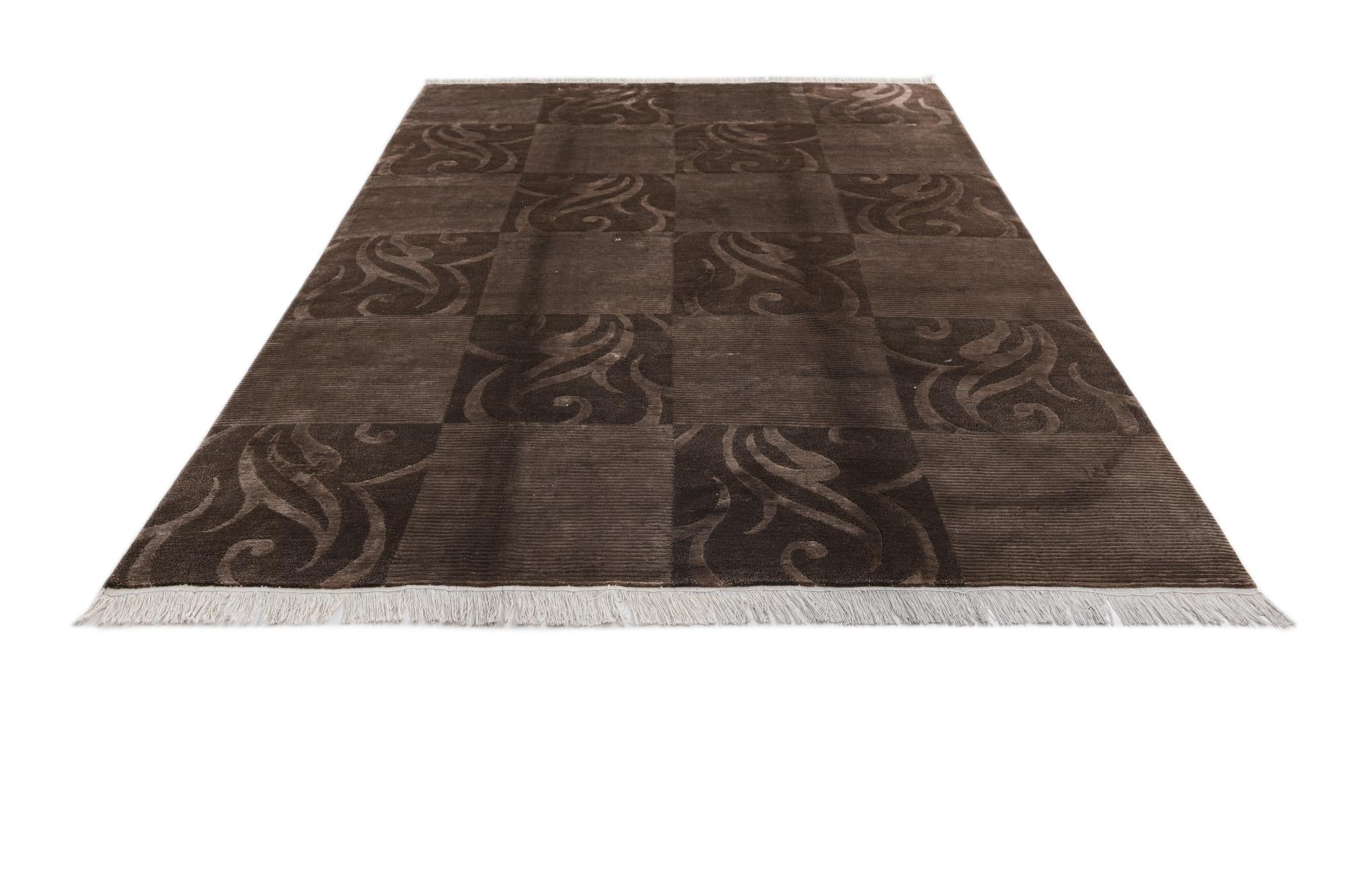 6' 8 x 10' Hand Knotted Darya Wool Rug