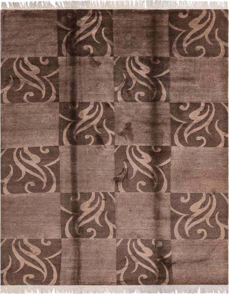 Detail image of 6' 8 x 10' Hand Knotted Darya Wool Rug