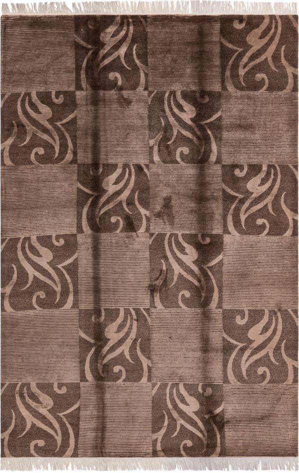 Detail image of 6' 8 x 10' Hand Knotted Darya Wool Rug