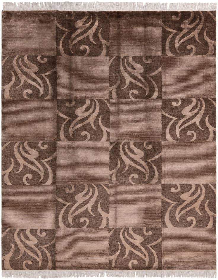 Detail image of 6' 8 x 10' Hand Knotted Darya Wool Rug