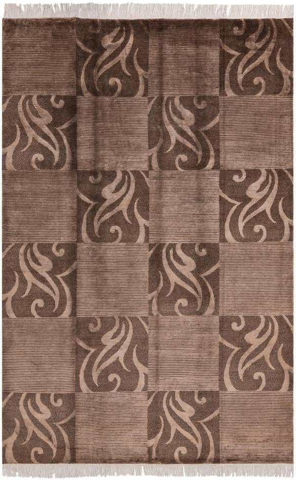 Detail image of 6' 8 x 10' Hand Knotted Darya Wool Rug