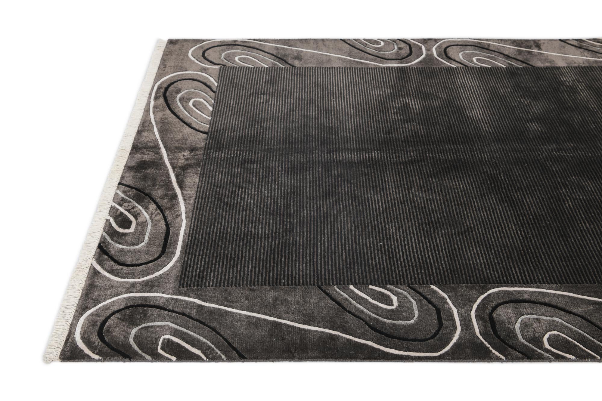 4' 11 x 6' 7 Hand Knotted Darya Wool Rug