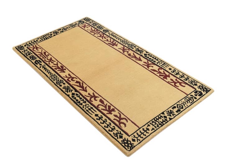 Detail image of 2' 4 x 4' 2 Hand Knotted Darya Wool Rug