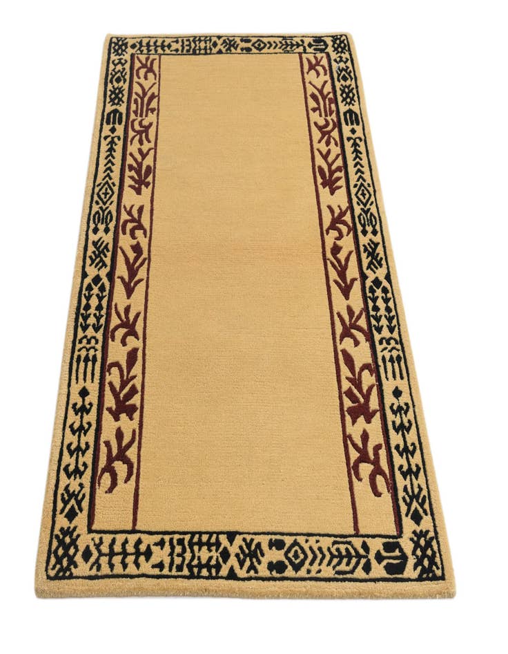 Detail image of 2' 4 x 4' 2  Hand Knotted Darya Wool Rug