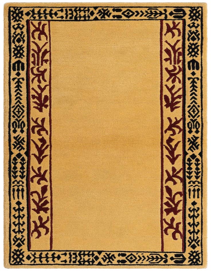 Detail image of 2' 4 x 4' 2 Hand Knotted Darya Wool Rug