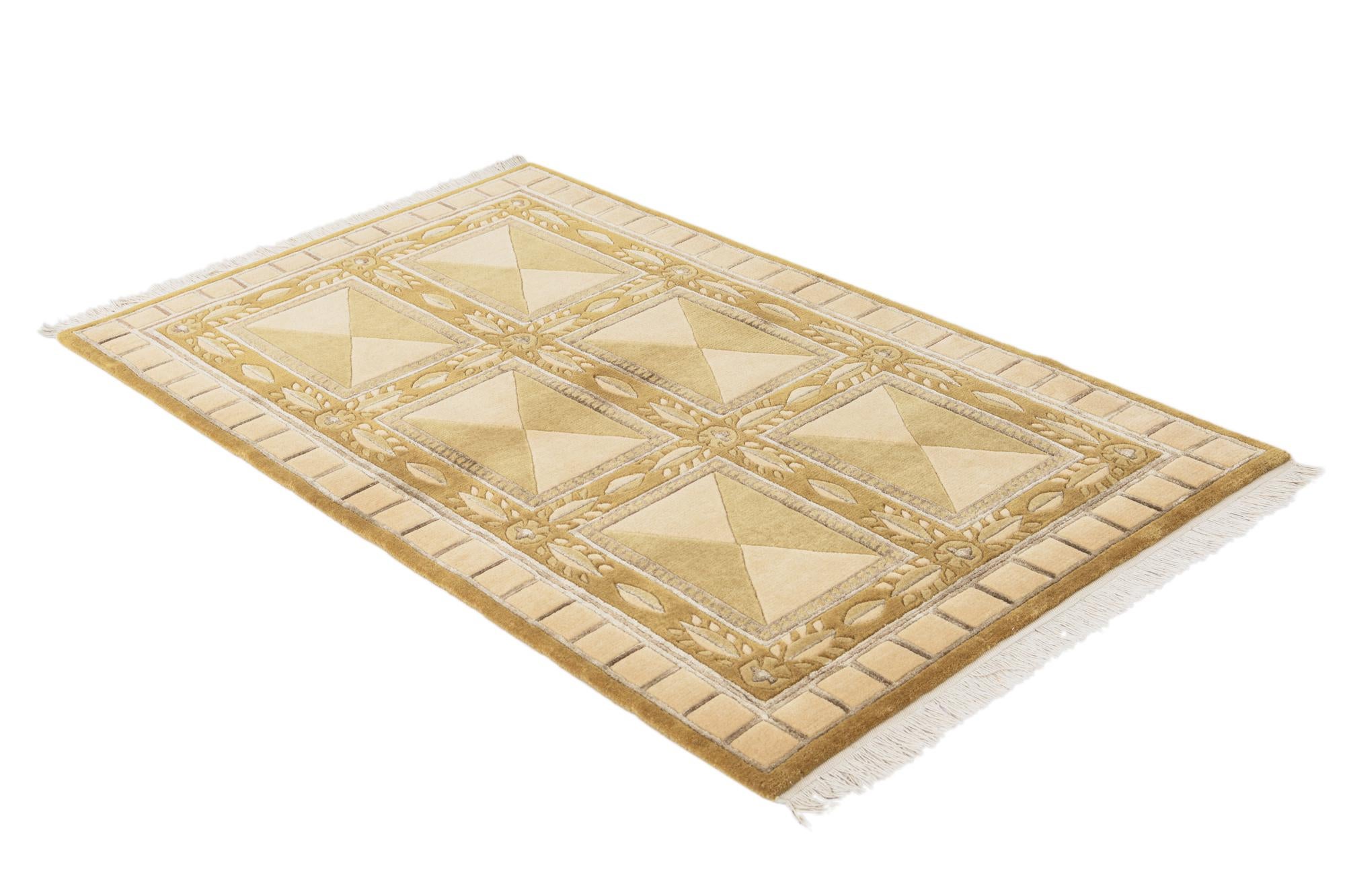 3' x 4' 11 Hand Knotted Darya Wool Rug
