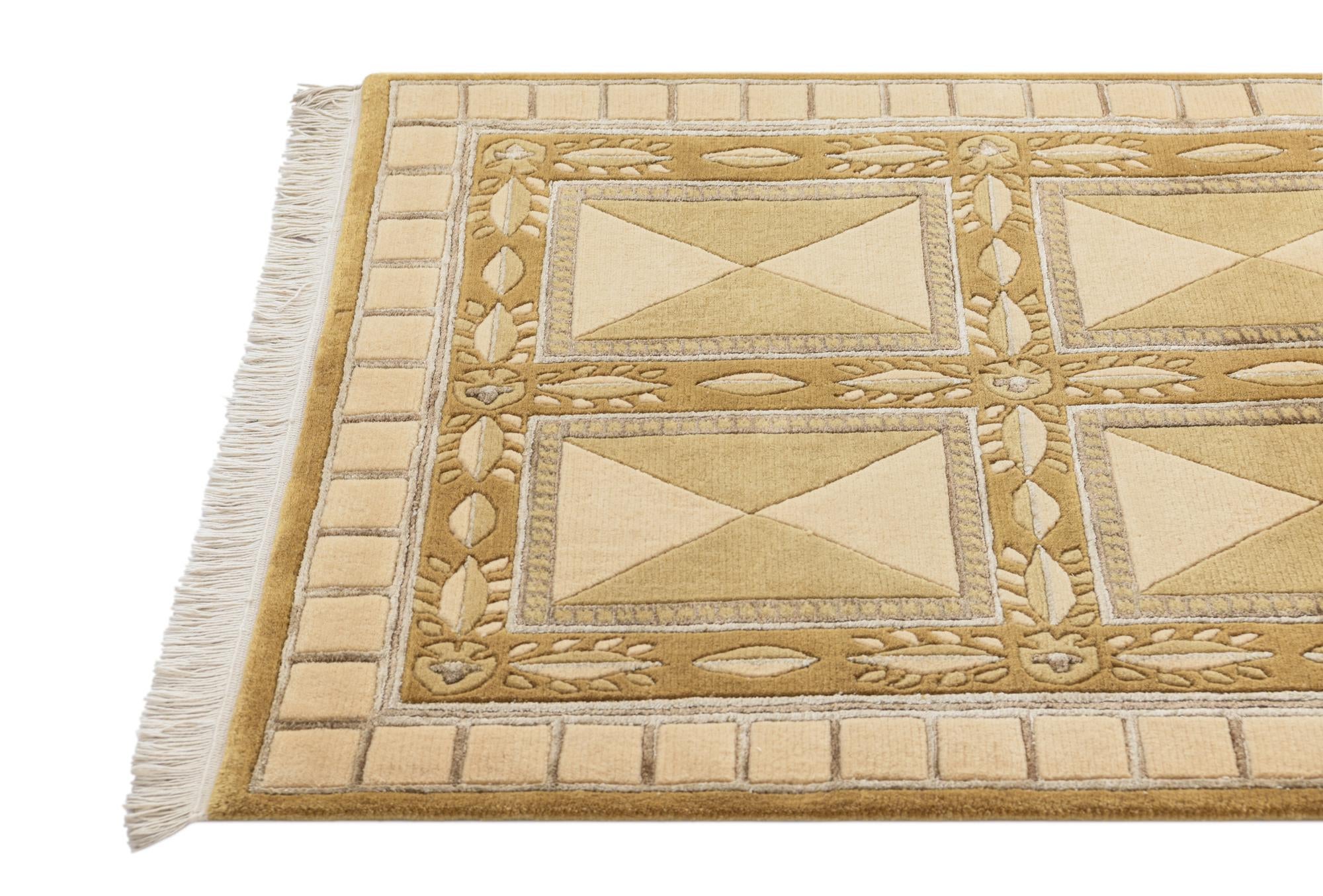 3' x 4' 11 Hand Knotted Darya Wool Rug