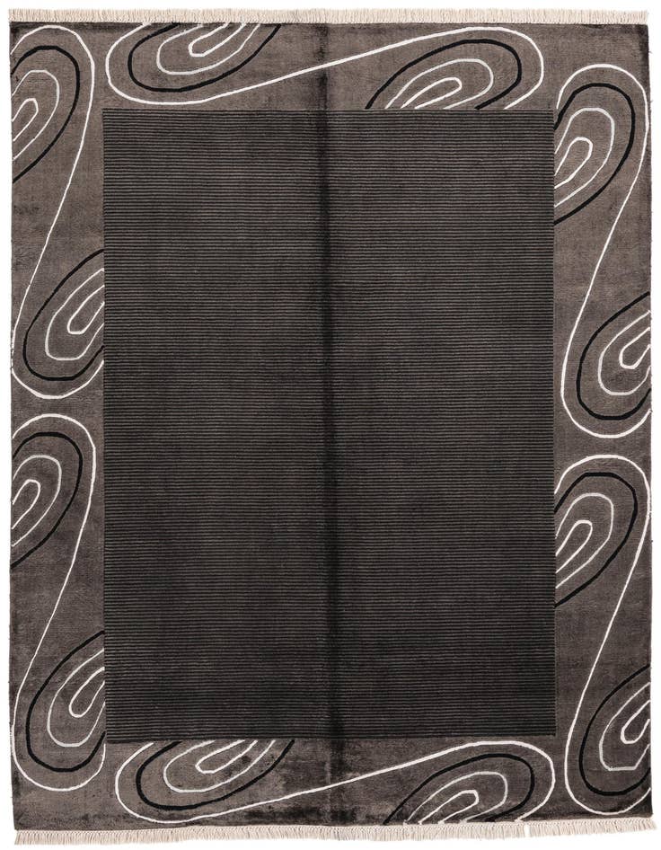Detail image of 4' 7 x 7' 10 Hand Knotted Darya Wool Rug