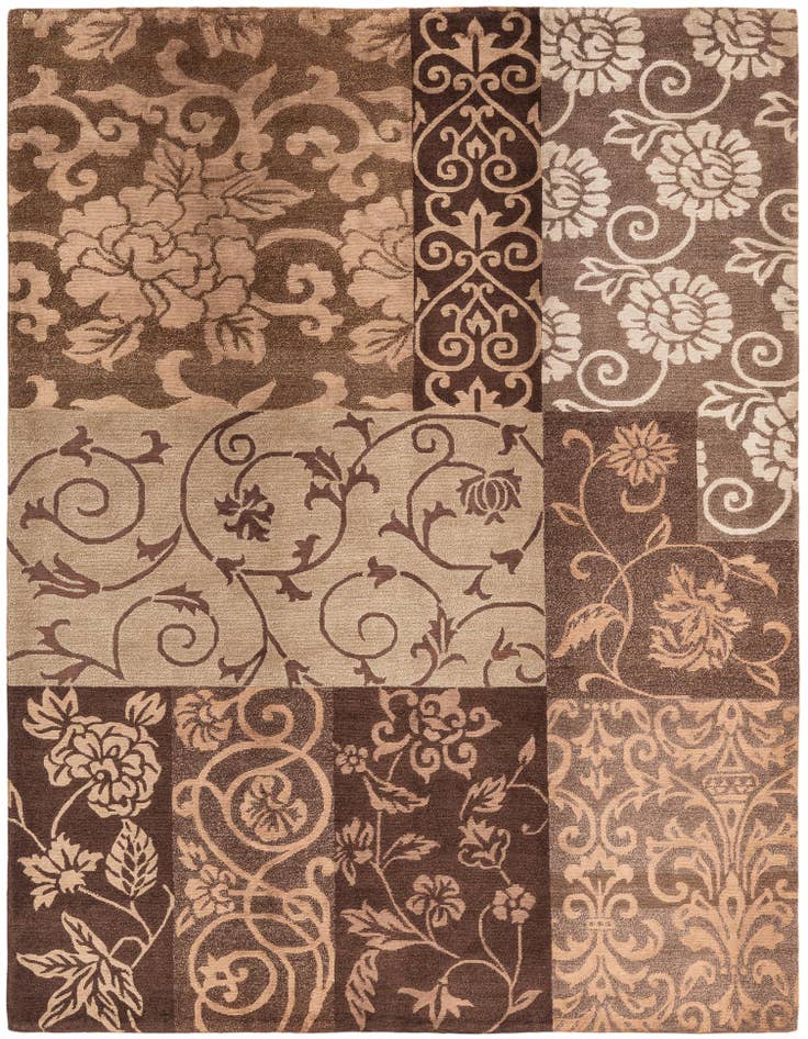 Detail image of 5' 9 x 8' Hand Knotted Darya Wool Rug