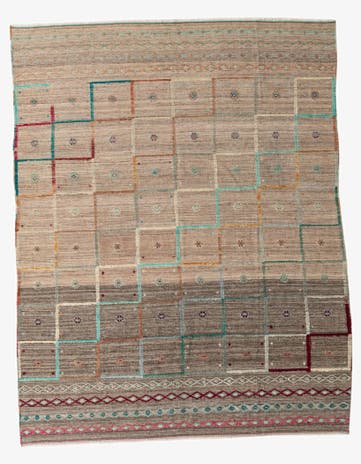 8' x 10' 2 Hand Knotted Darya Wool Rug
