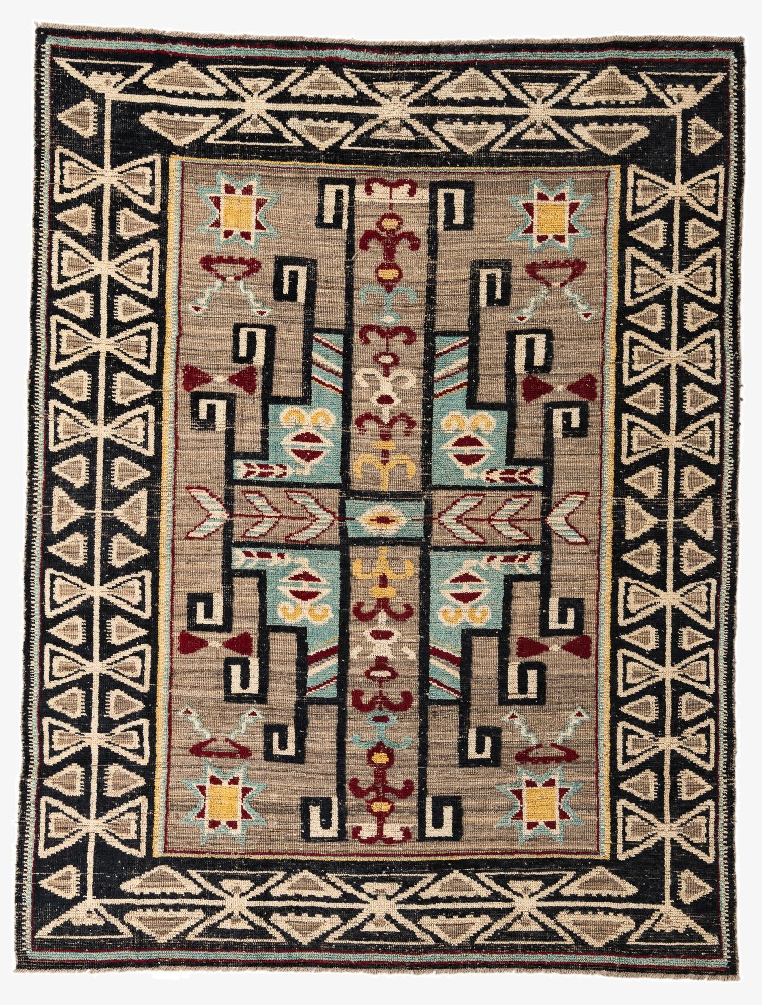 8' x 10' 2 Hand Knotted Darya Wool Rug