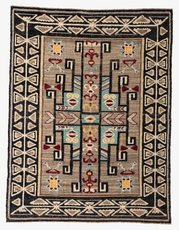 8' x 10' 2 Hand Knotted Darya Wool Rug