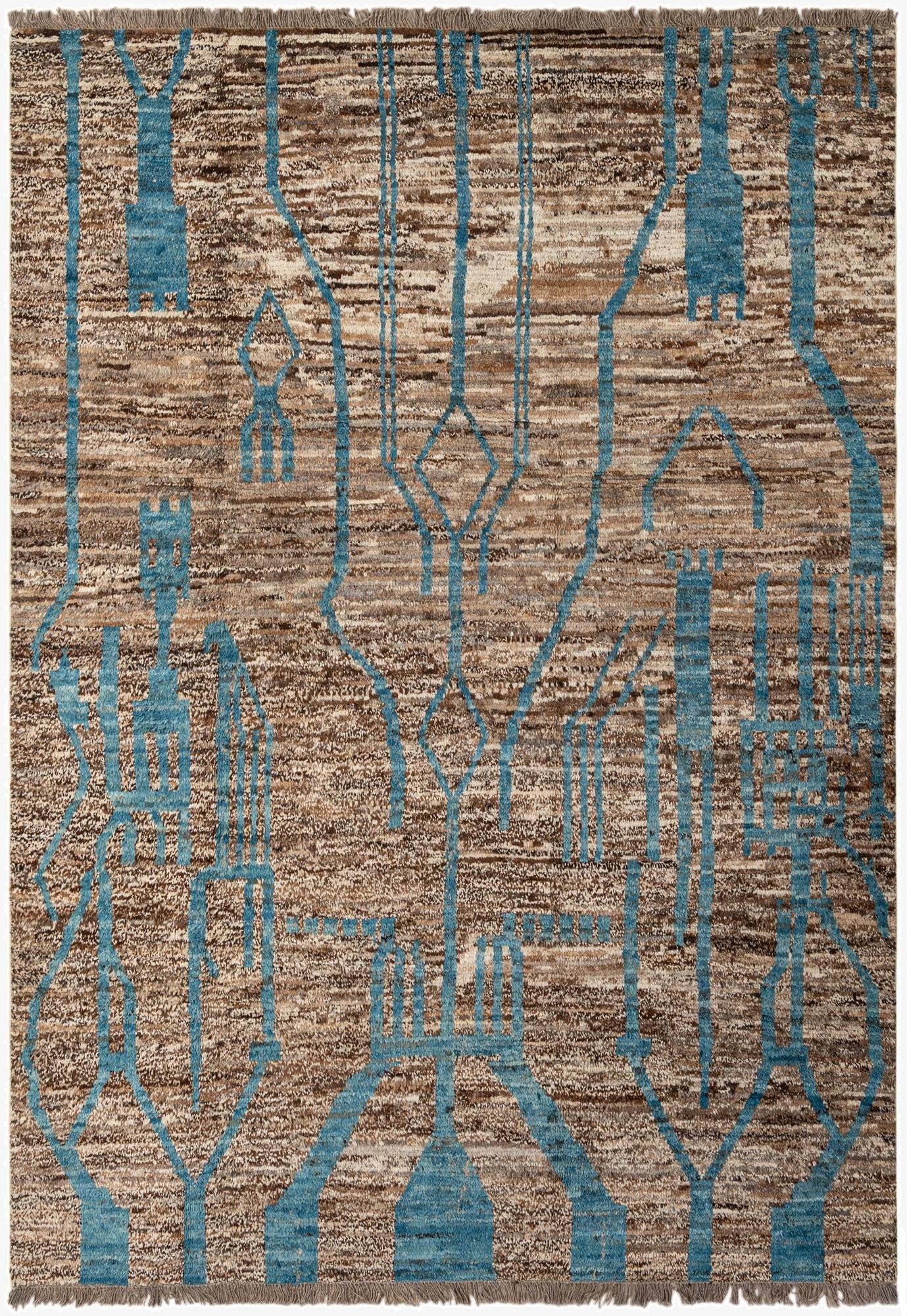 7' x 9' 10  Hand Knotted Darya Wool Rug