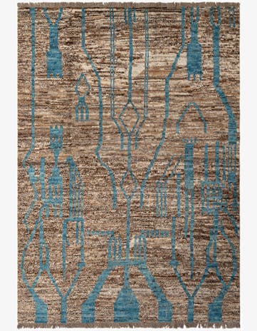 7' x 9' 10 Hand Knotted Darya Wool Rug