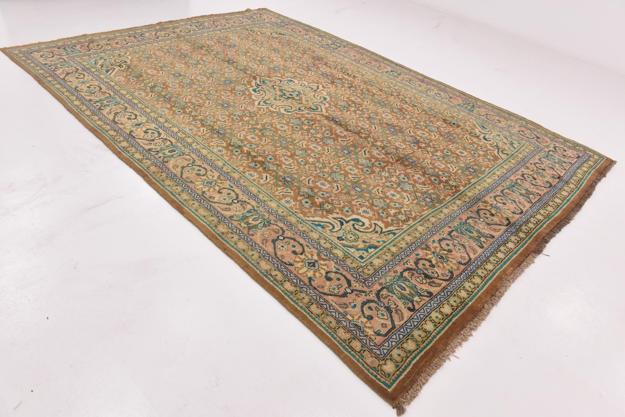 9' 6 x 13' Hand Knotted Farahan Persian Wool Rug