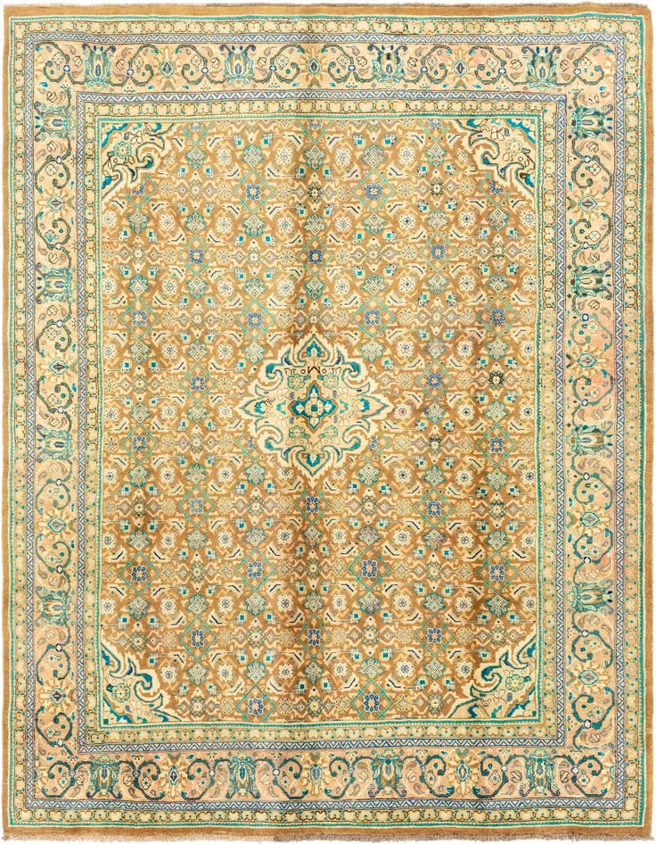 Detail image of 9' 6 x 13' Hand Knotted Farahan Persian Wool Rug