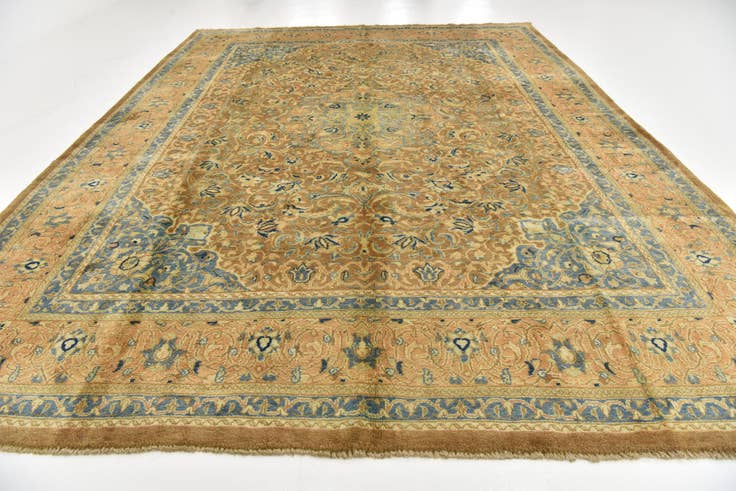 Detail image of 9' 10 x 13' Hand Knotted Farahan Persian Wool Rug