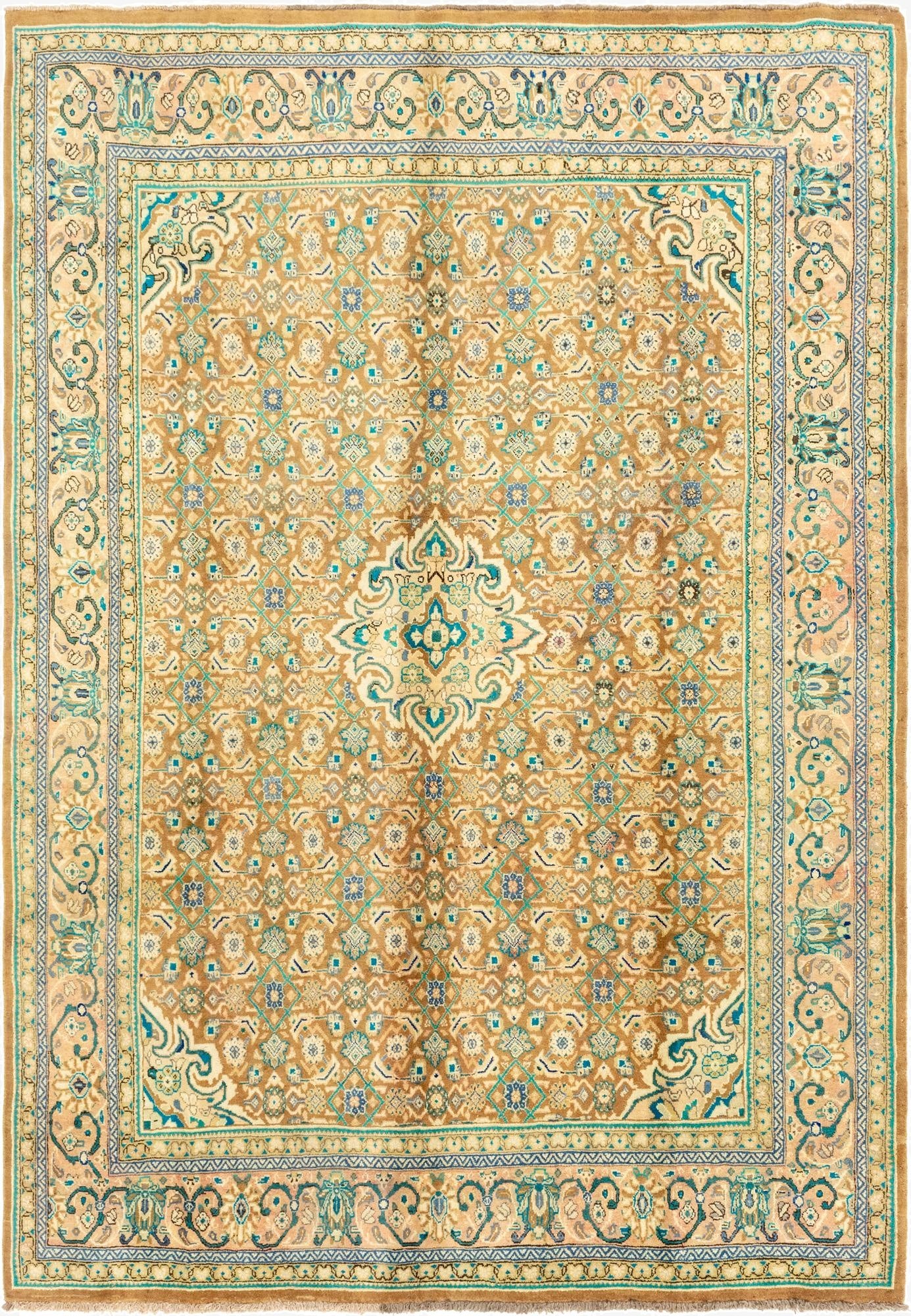 9' 6 x 13'  Hand Knotted Farahan Persian Wool Rug