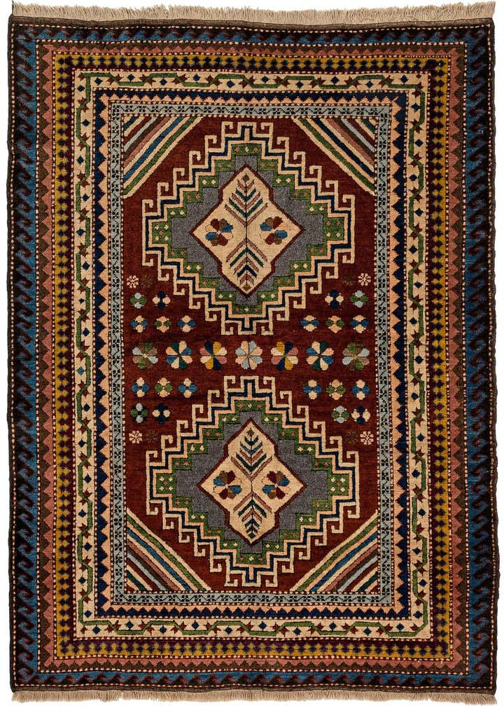 4' 4 x 6' Hand Knotted Fars Wool Rug