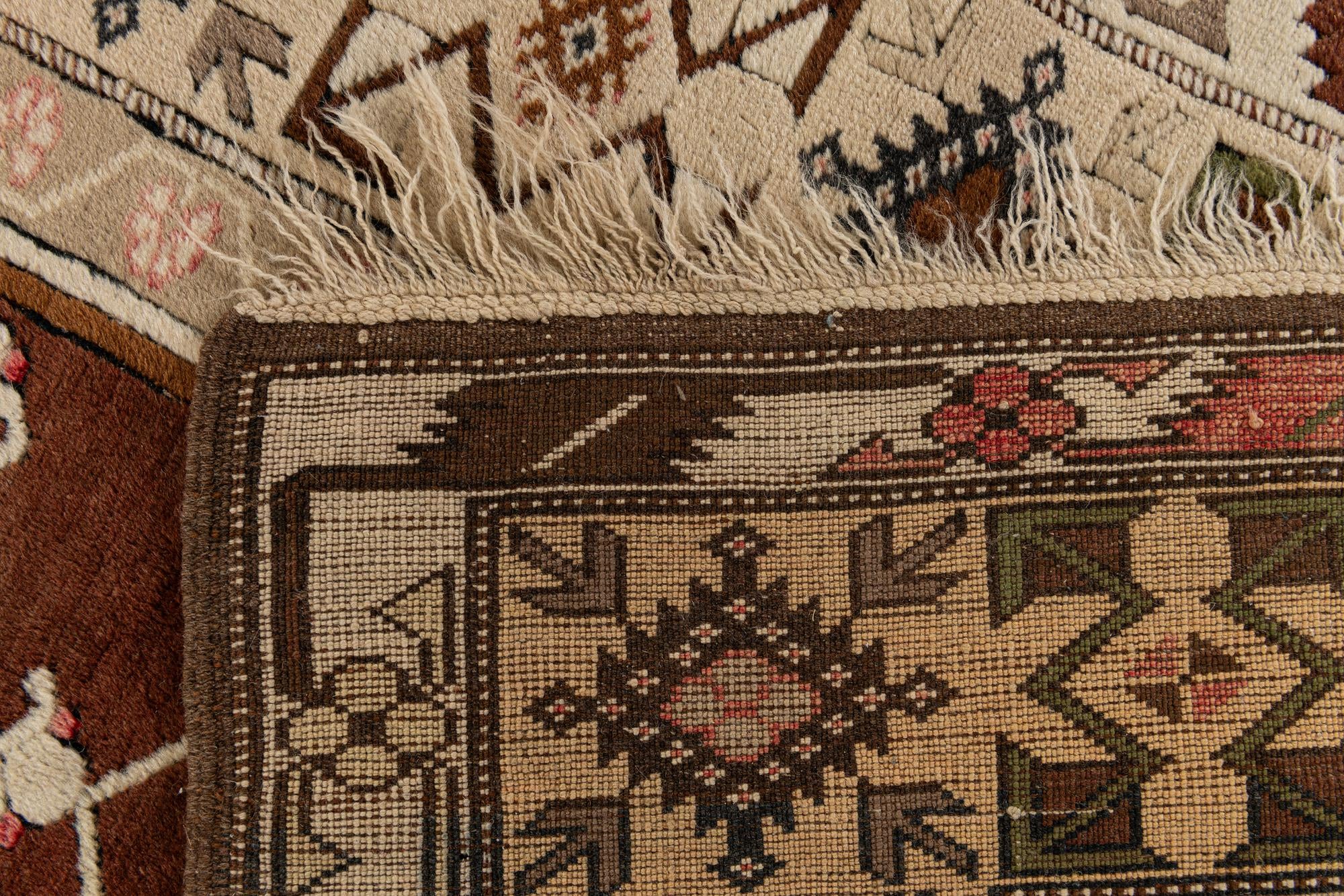 3' 5 x 6' 8 Hand Knotted Fars Wool Rug