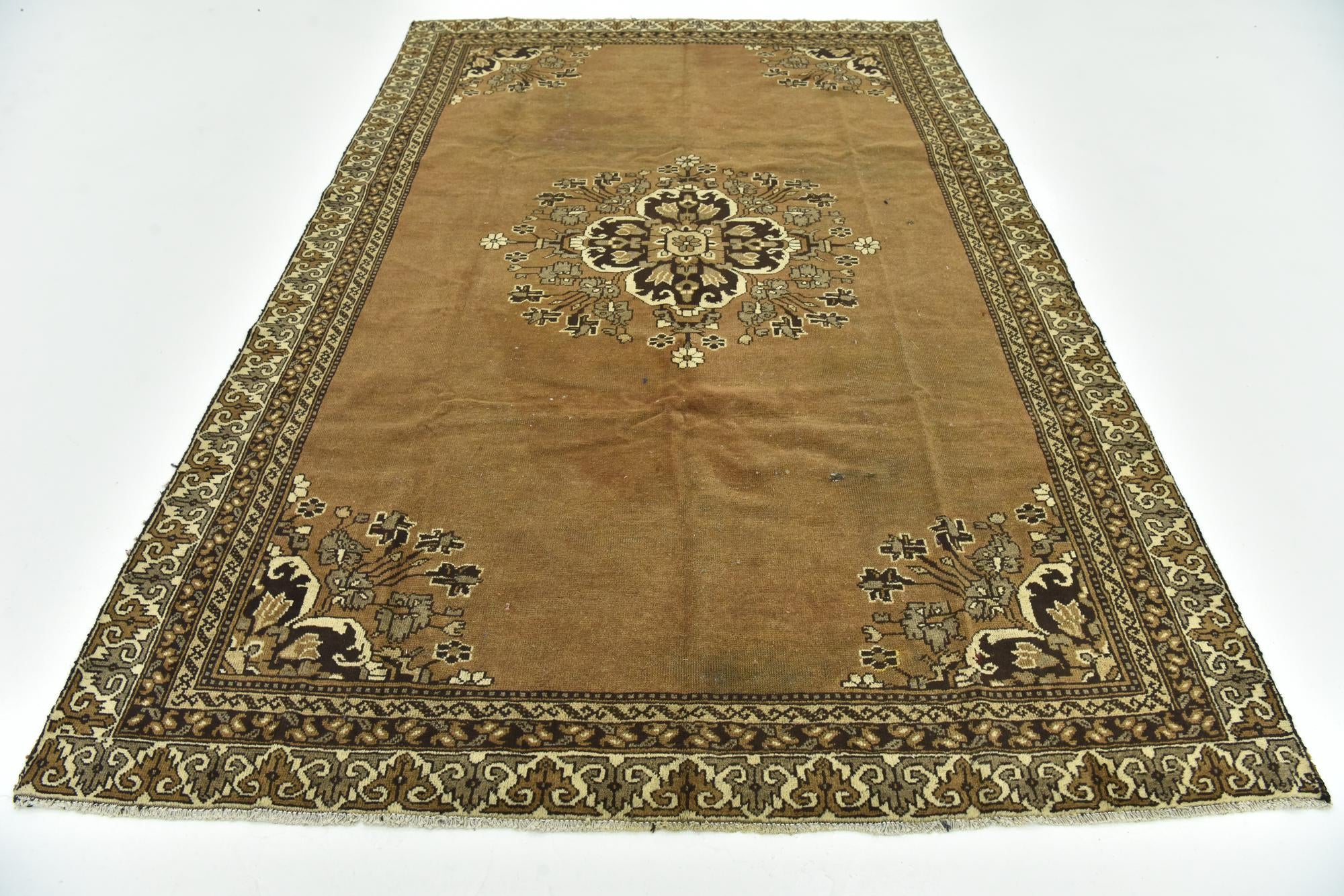6' 2 x 9' 6 Hand Knotted Ferdos Persian Wool Rug