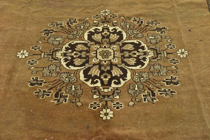 Detail image of 6' 2 x 9' 6 Hand Knotted Ferdos Persian Wool Rug