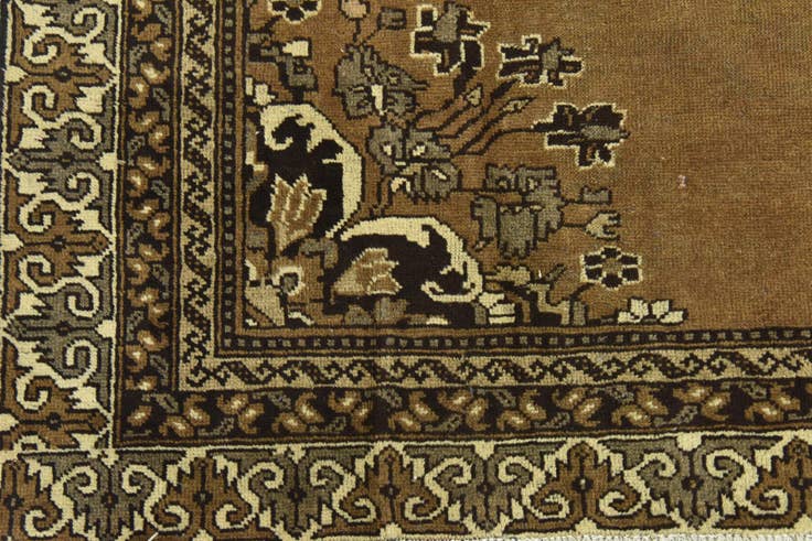 Detail image of 6' 2 x 9' 6 Hand Knotted Ferdos Persian Wool Rug