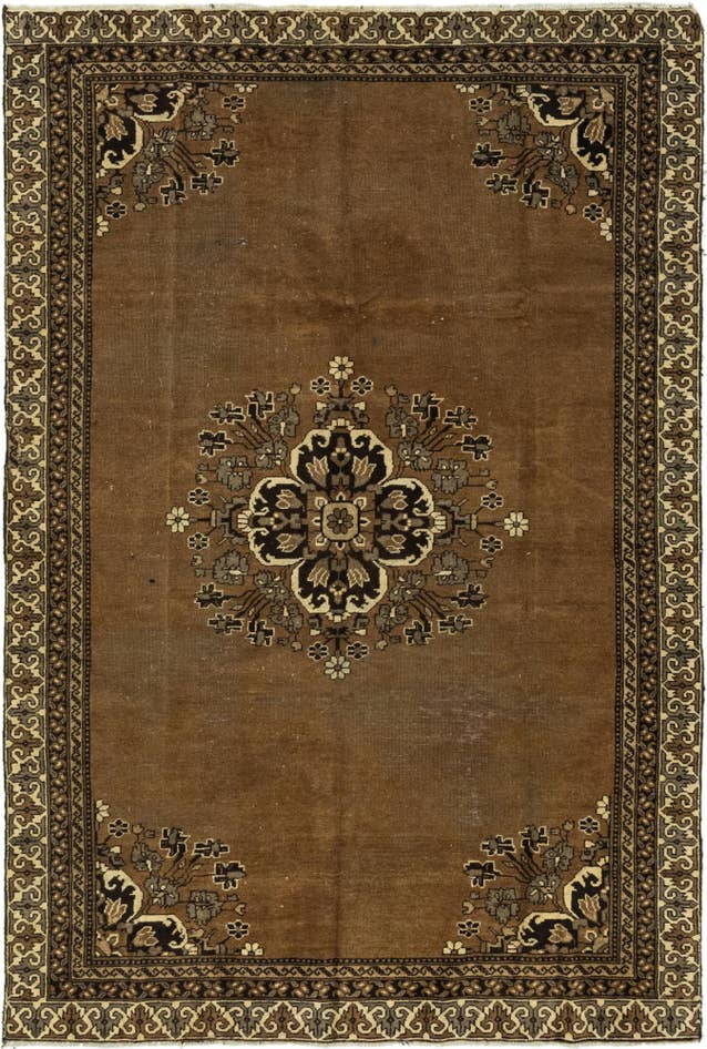 Detail image of 6' 2 x 9' 6 Hand Knotted Ferdos Persian Wool Rug