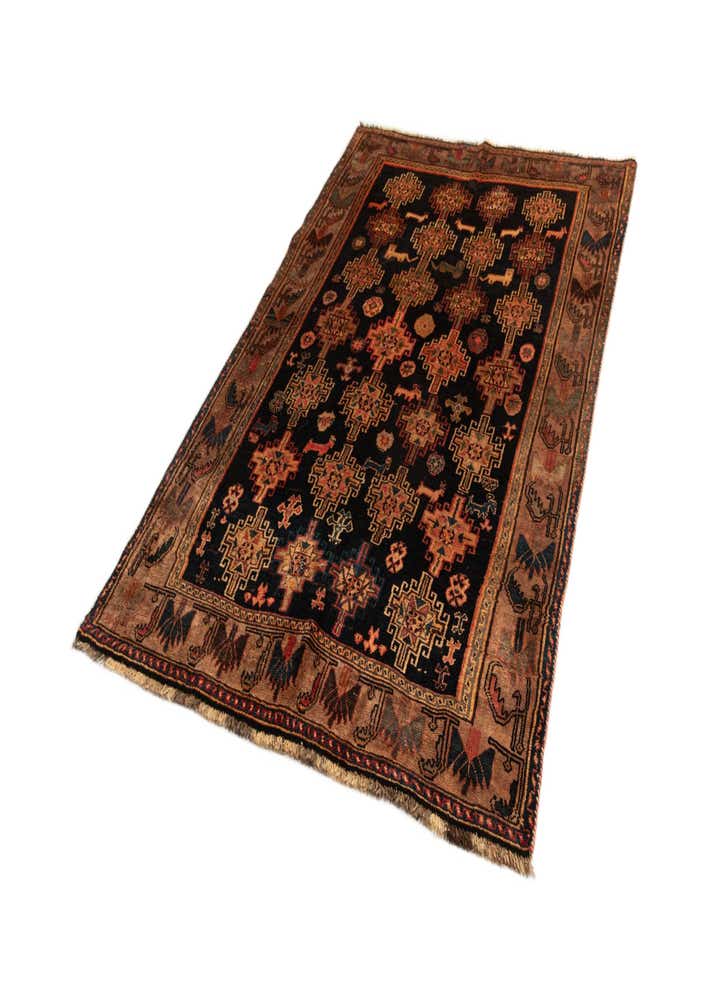 5' 1 x 7' 9 Gabbeh Wool Rug