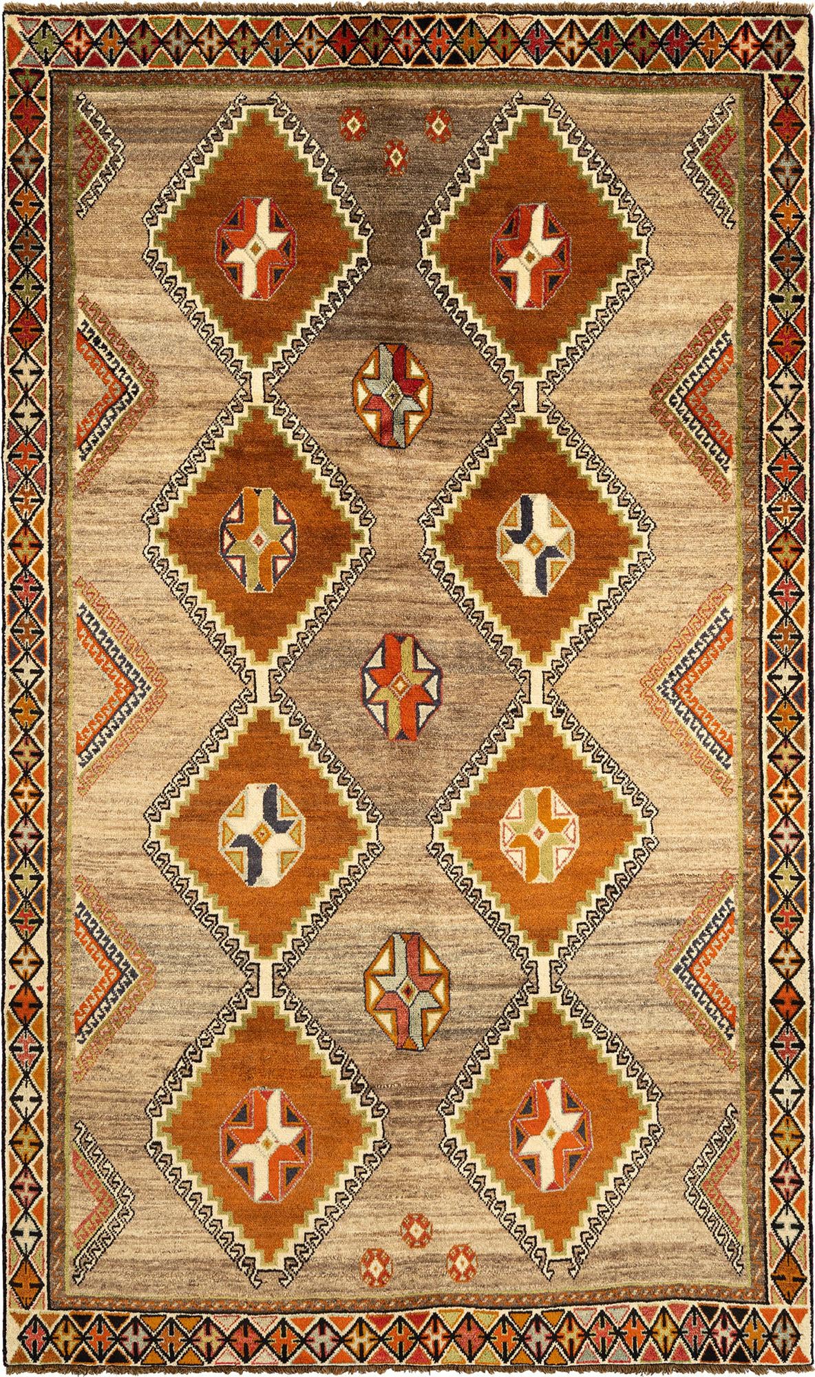 5' 4 x 9' Gabbeh Wool Rug