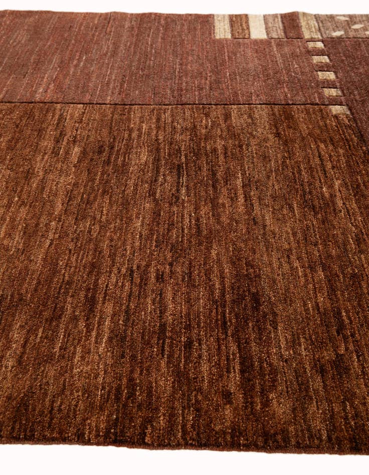 Detail image of 5' 1 x 6' 5  Hand Knotted Gabbeh Wool Rug