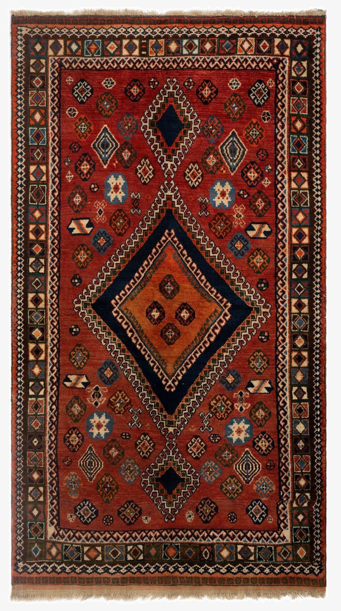 4' 5 x 8' Gabbeh Wool Rug