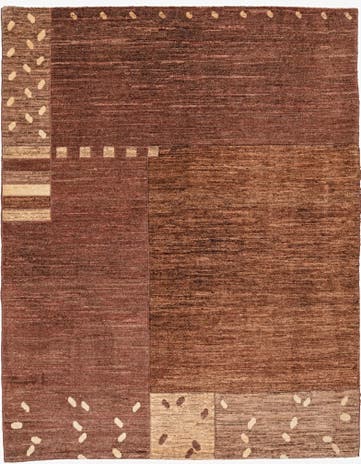 5' 1 x 6' 5 Hand Knotted Gabbeh Wool Rug