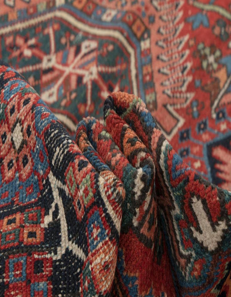 Detail image of 7' 7 x 11' 9  Hand Knotted Gharajeh Persian Wool Rug