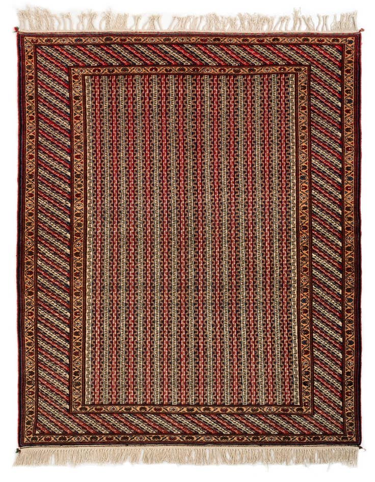 Detail image of 5' 1 x 8' 4 Hand Knotted Ghashghai Persian Wool Rug