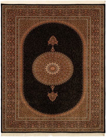 6' 5 x 9' 11 Ghom Design Rug