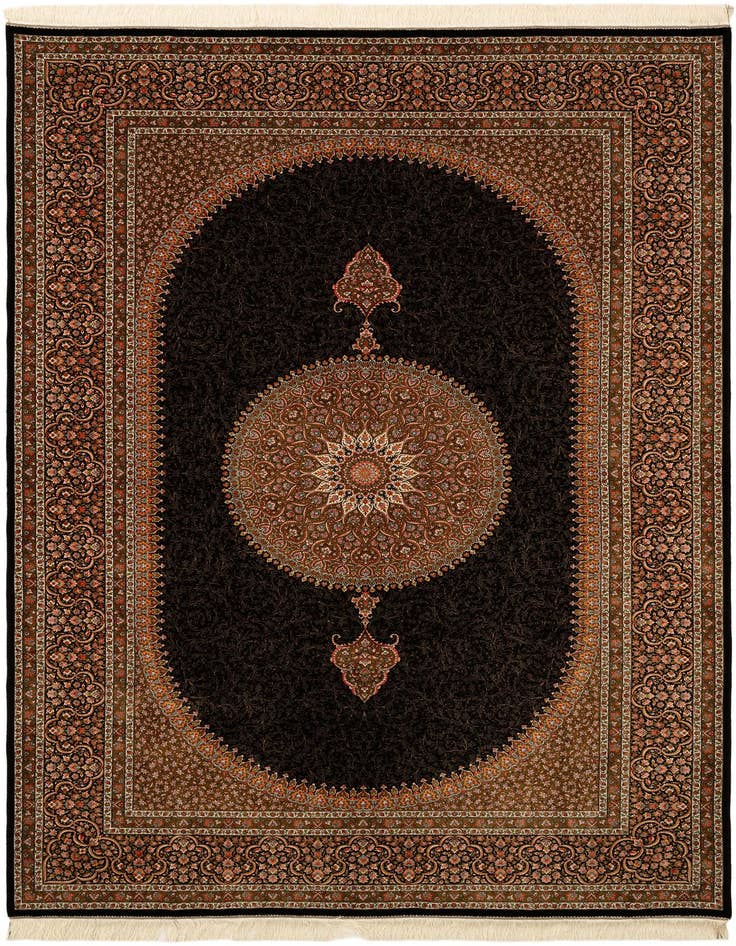 Detail image of 6' 5 x 9' 11 Ghom Design Rug