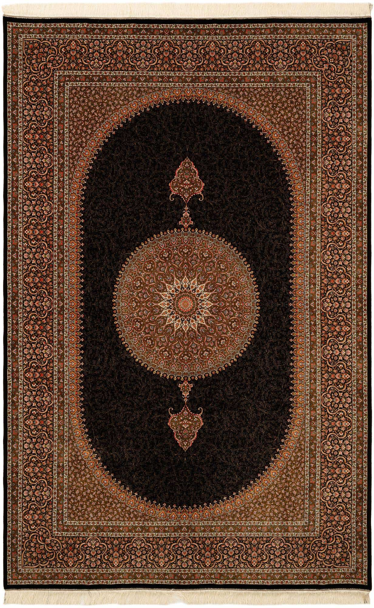 6' 5 x 9' 11 Ghom Design Rug