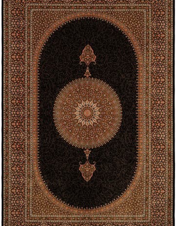 6' 5 x 9' 11 Ghom Design Rug