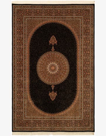 6' 5 x 9' 11 Ghom Design Rug