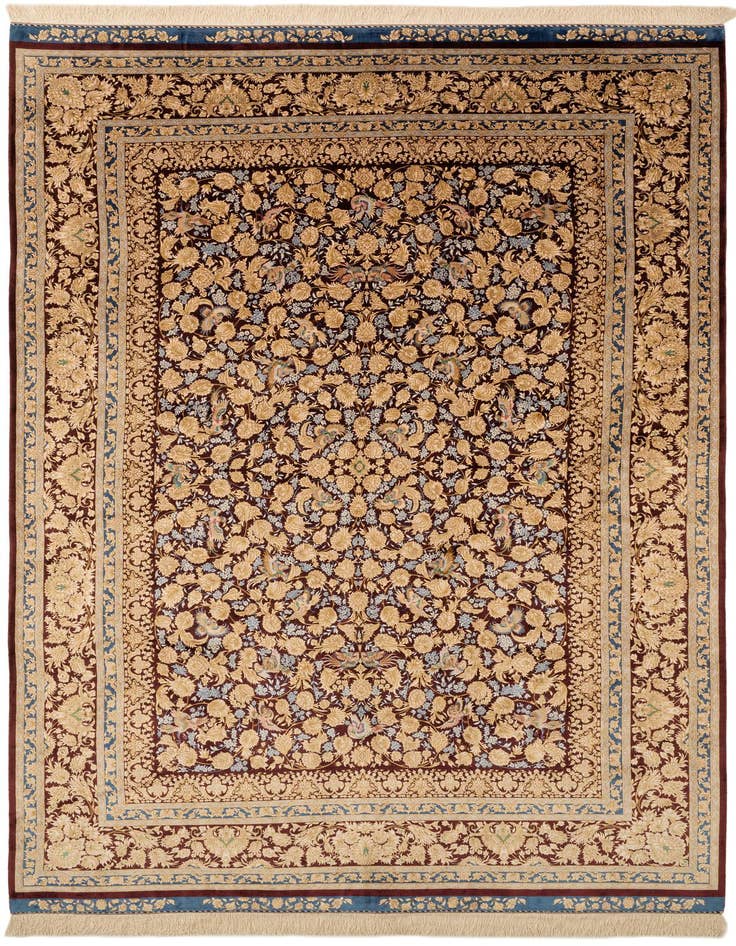 Detail image of 5' 7 x 9' 3 Ghom Design Rug