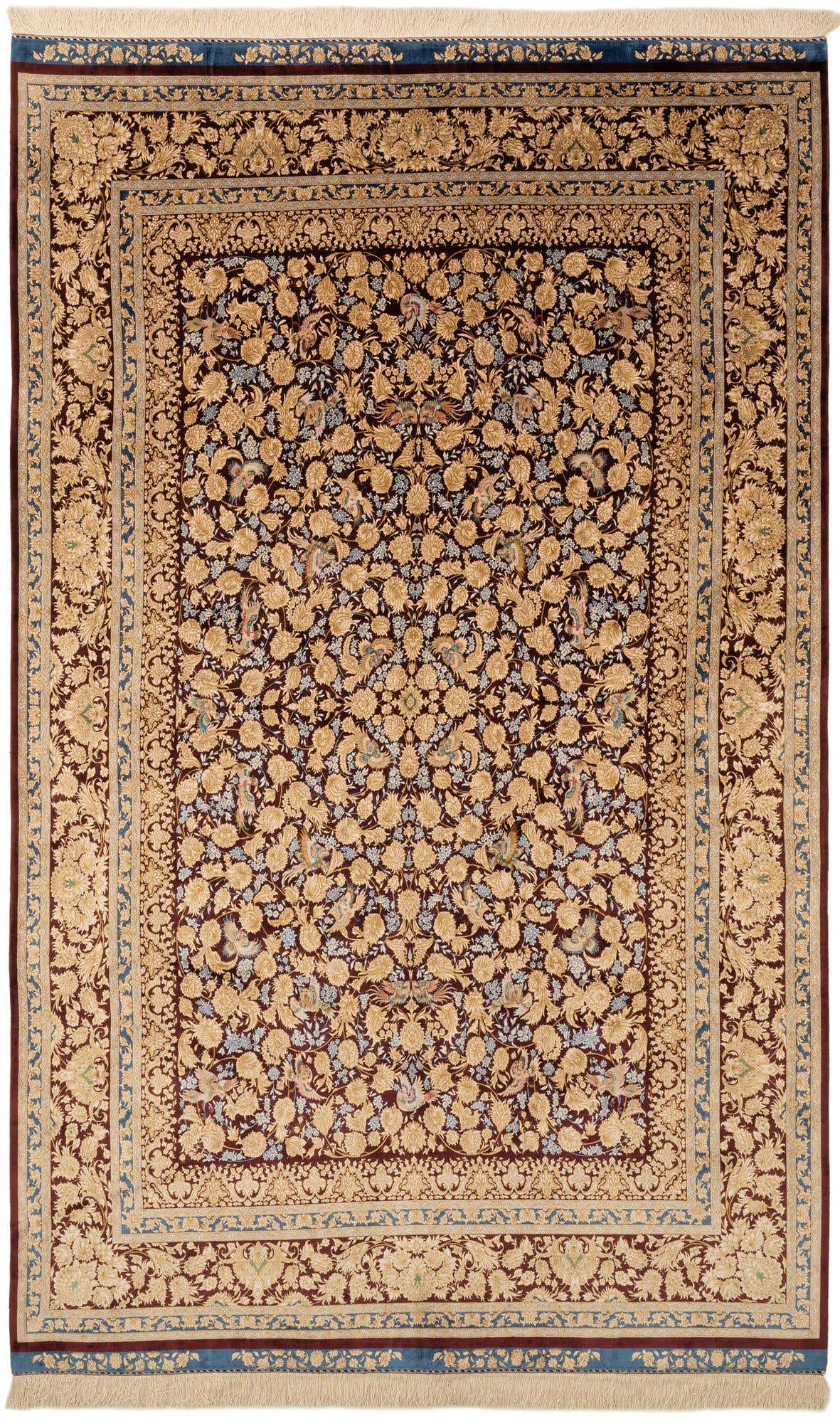 5' 7 x 9' 3 Ghom Design Rug