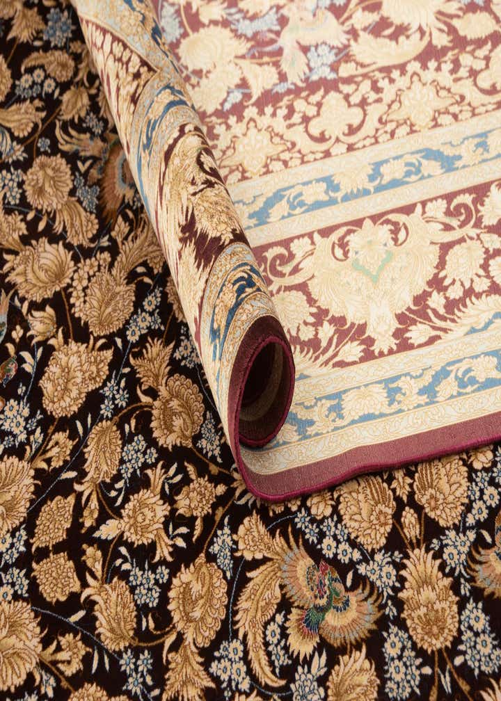 5' 7 x 9' 3 Ghom Design Rug