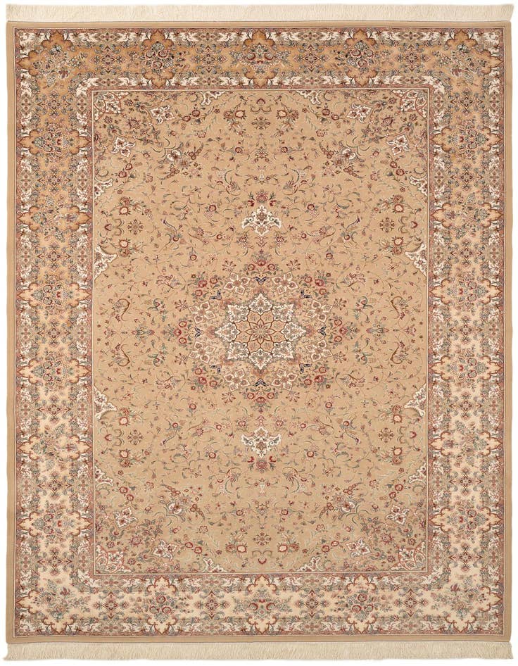 Detail image of 6' 6 x 9' 8 Ghom Design Rug