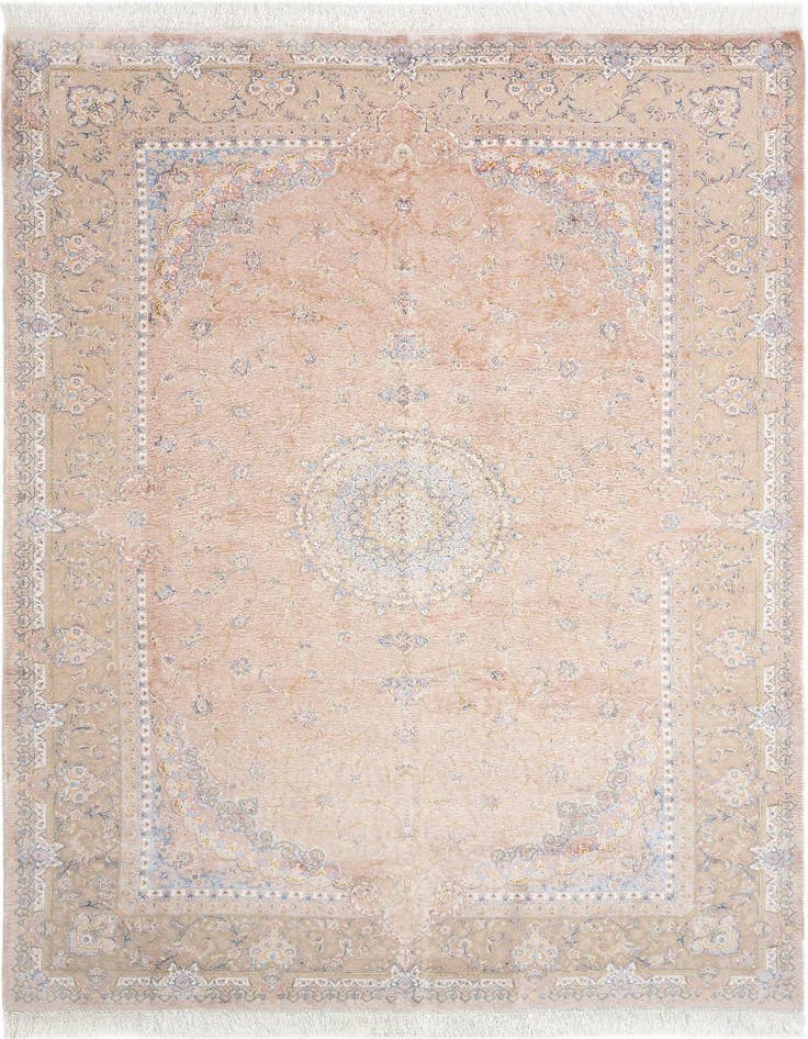 Detail image of 6' 7 x 9' 10 Ghom Design Rug