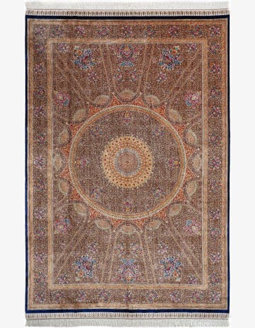6' 7 x 9' 10 Ghom Design Rug