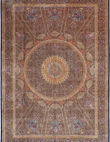 6' 7 x 9' 10 Ghom Design Rug