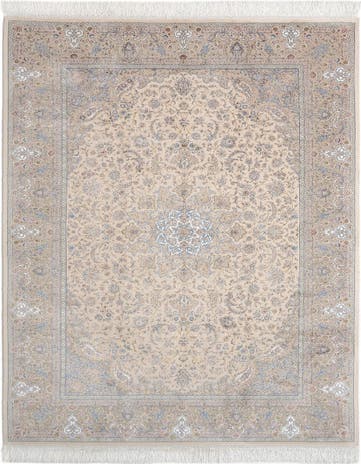 4' 11 x 7' 5 Ghom Design Rug